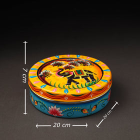  Banaras Handpainted Stainless Steel Roti Box