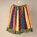 Buy  Bandhani Tie-Dye Patchwork Cotton Short Skirt Online at iTokri.com