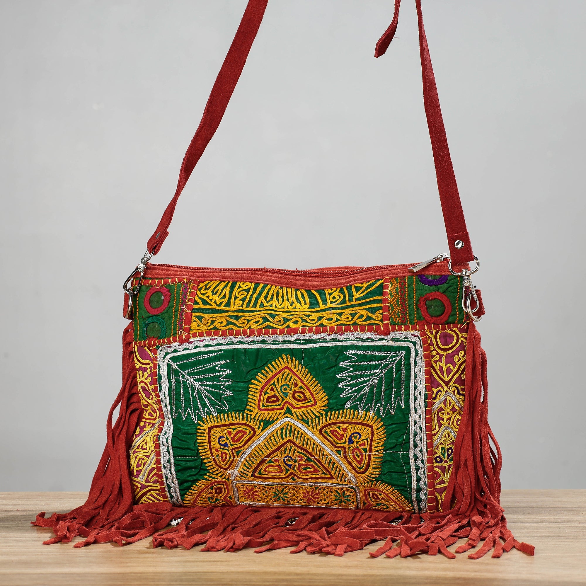 Buy Banjara Vintage Embroidery Beads, Shell & Coin Patchwork Sling Bag Online at iTokri.com 