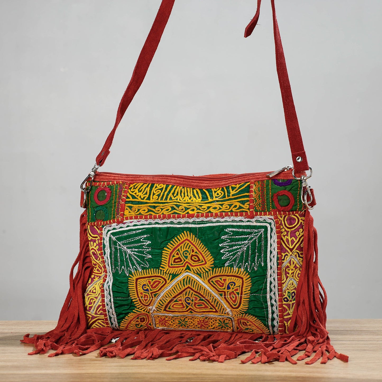 Buy Banjara Vintage Embroidery Beads, Shell & Coin Patchwork Sling Bag Online at iTokri.com 