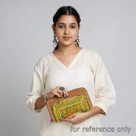 Multicolor Banjara Vintage Embroidery Beadwork Suede Leather Wallet