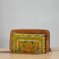 Multicolor Banjara Vintage Embroidery Beadwork Suede Leather Wallet