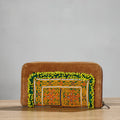 Multicolor Banjara Vintage Embroidery Beadwork Suede Leather Wallet