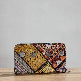 Multicolor Banjara Vintage Embroidery Coin Work Wallet