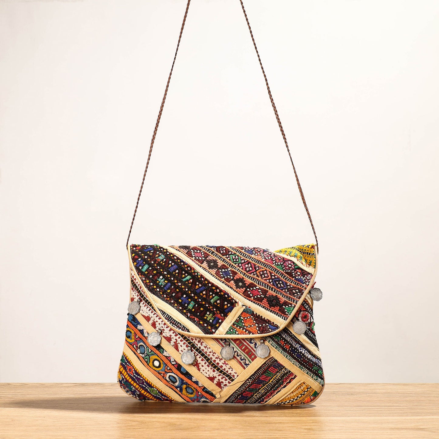embroidery sling bag
