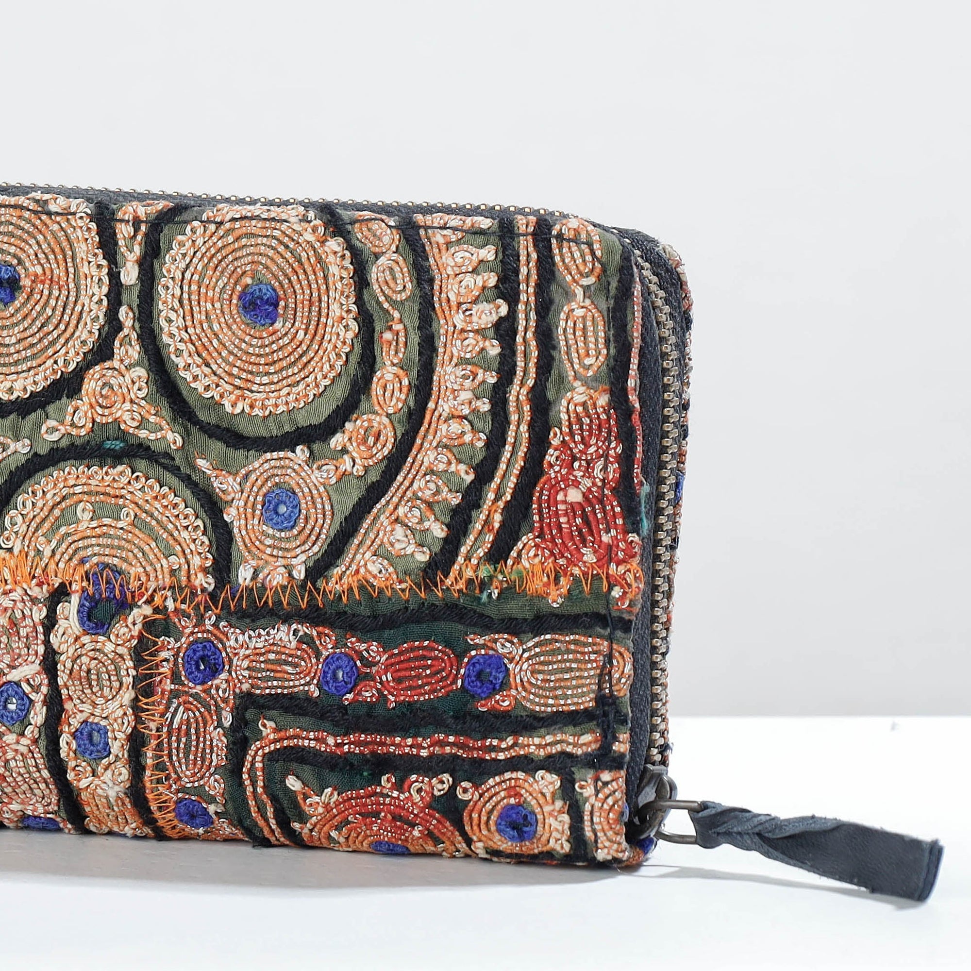 Multicolor Banjara Vintage Embroidery Mirror Work Wallet