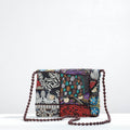 Multicolor Banjara Vintage Embroidery Patchwork Coin Work Sling Bag
