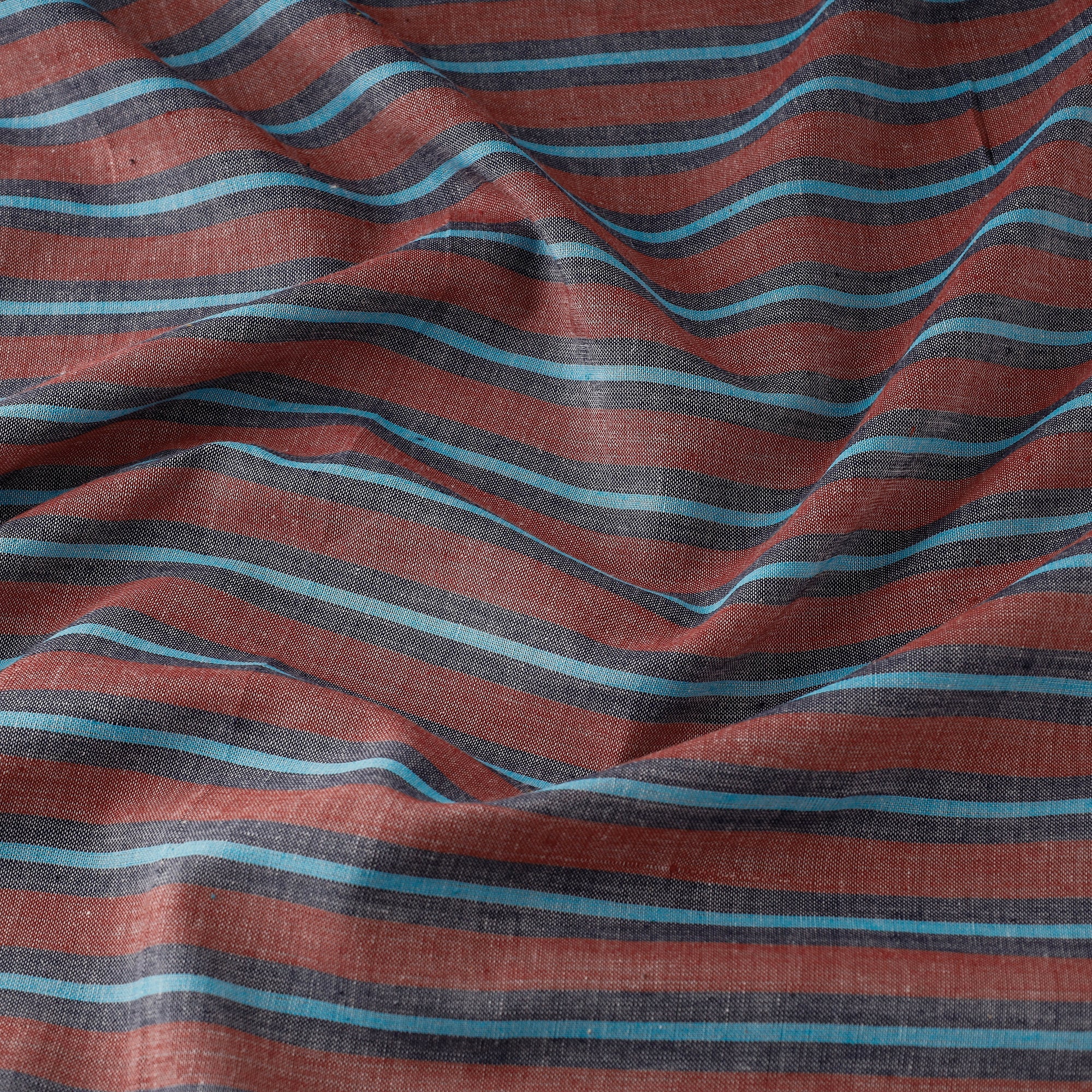 Buy Baragaon Pre Washed Handloom Striped Cotton Fabric Online l iTokri.com