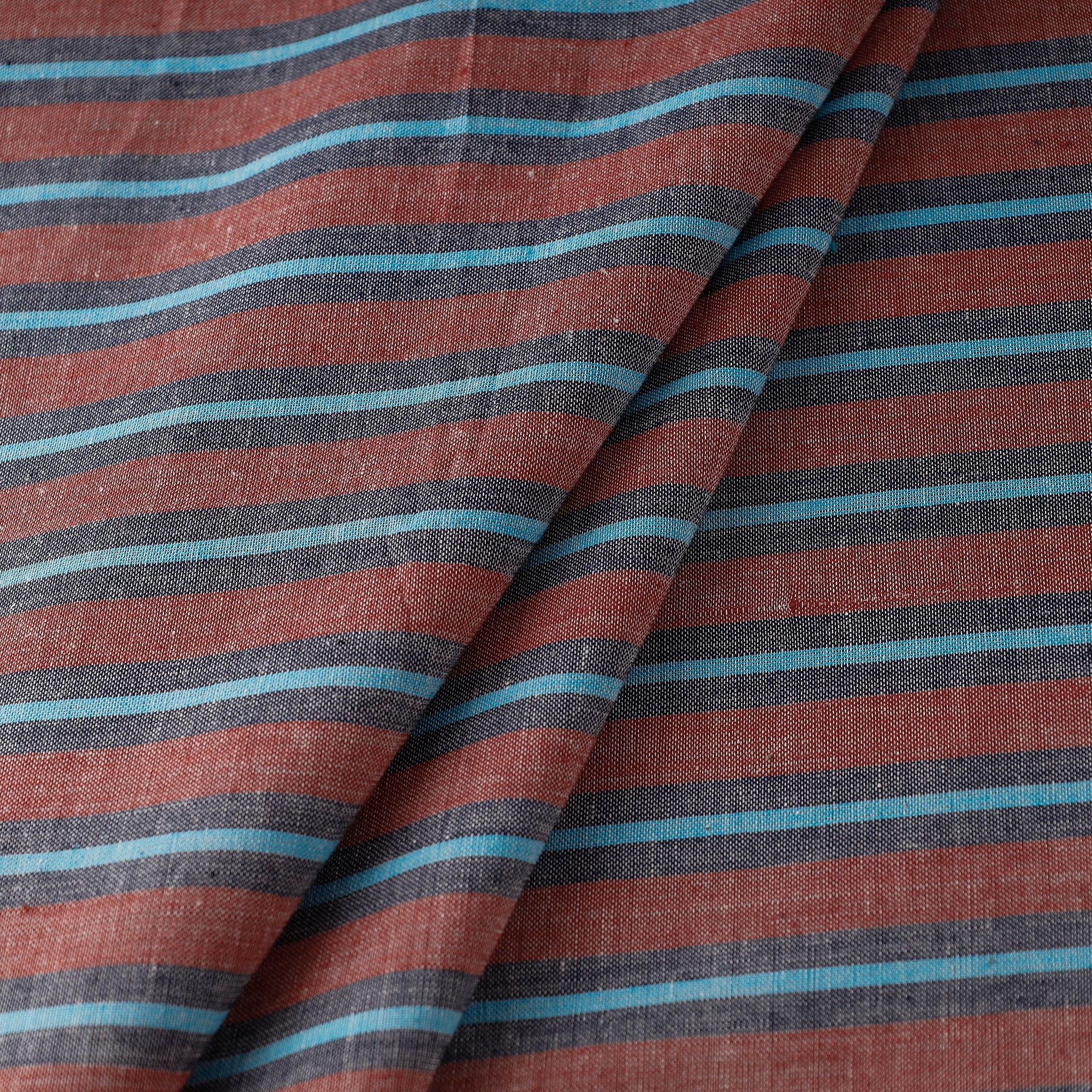 Buy Baragaon Pre Washed Handloom Striped Cotton Fabric Online l iTokri.com