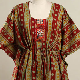 Multicolor - batik cotton kaftan with desert thread