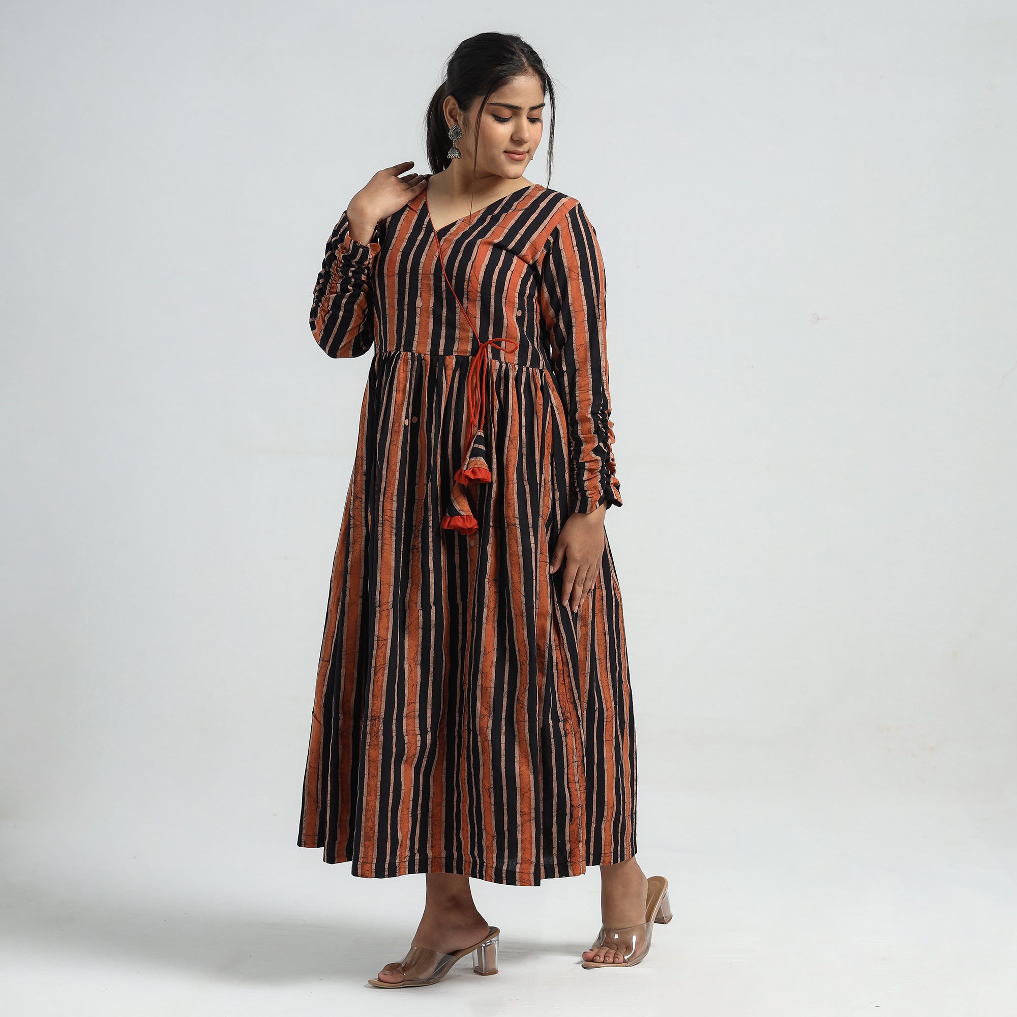 batik print dress