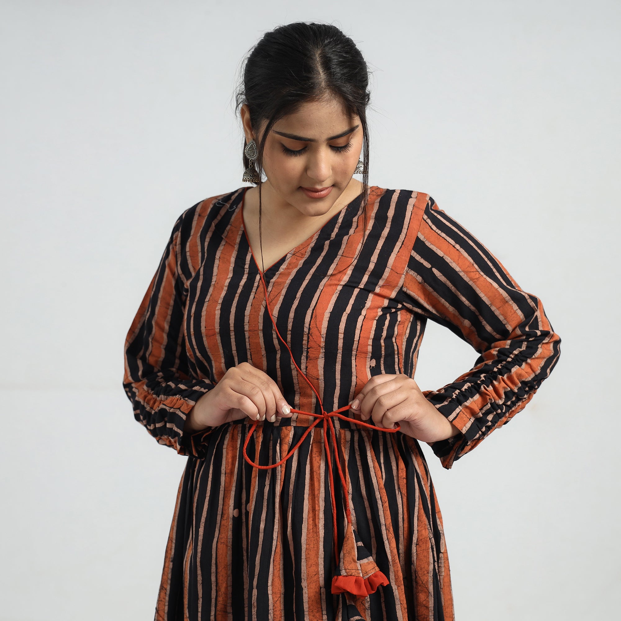batik print dress