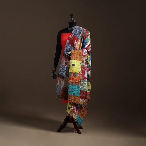 Multicolor - bengal hand embroidery patchwork reversible