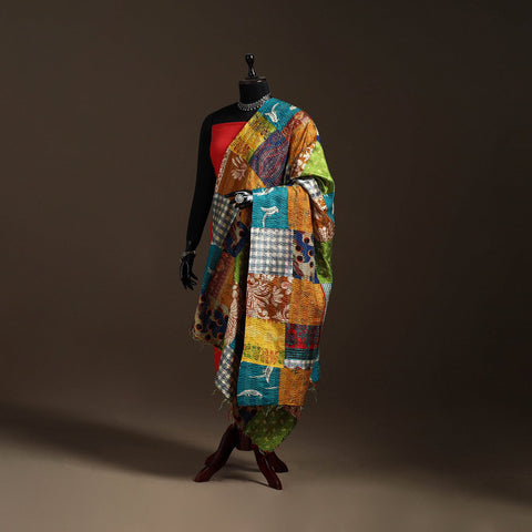 Multicolor - bengal hand embroidery patchwork reversible