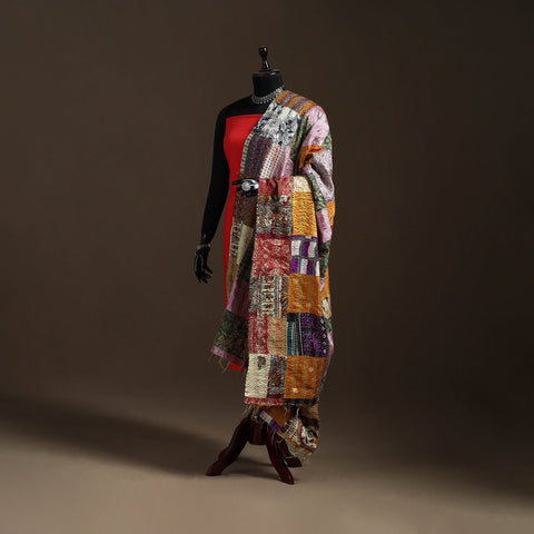 Multicolor - bengal hand embroidery patchwork reversible