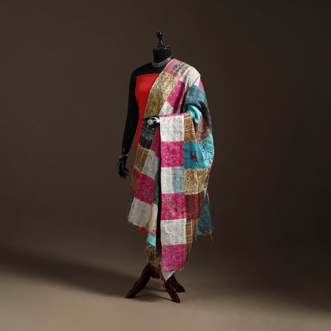 Multicolor - bengal hand embroidery patchwork reversible