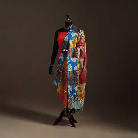 Multicolor - bengal hand embroidery patchwork reversible