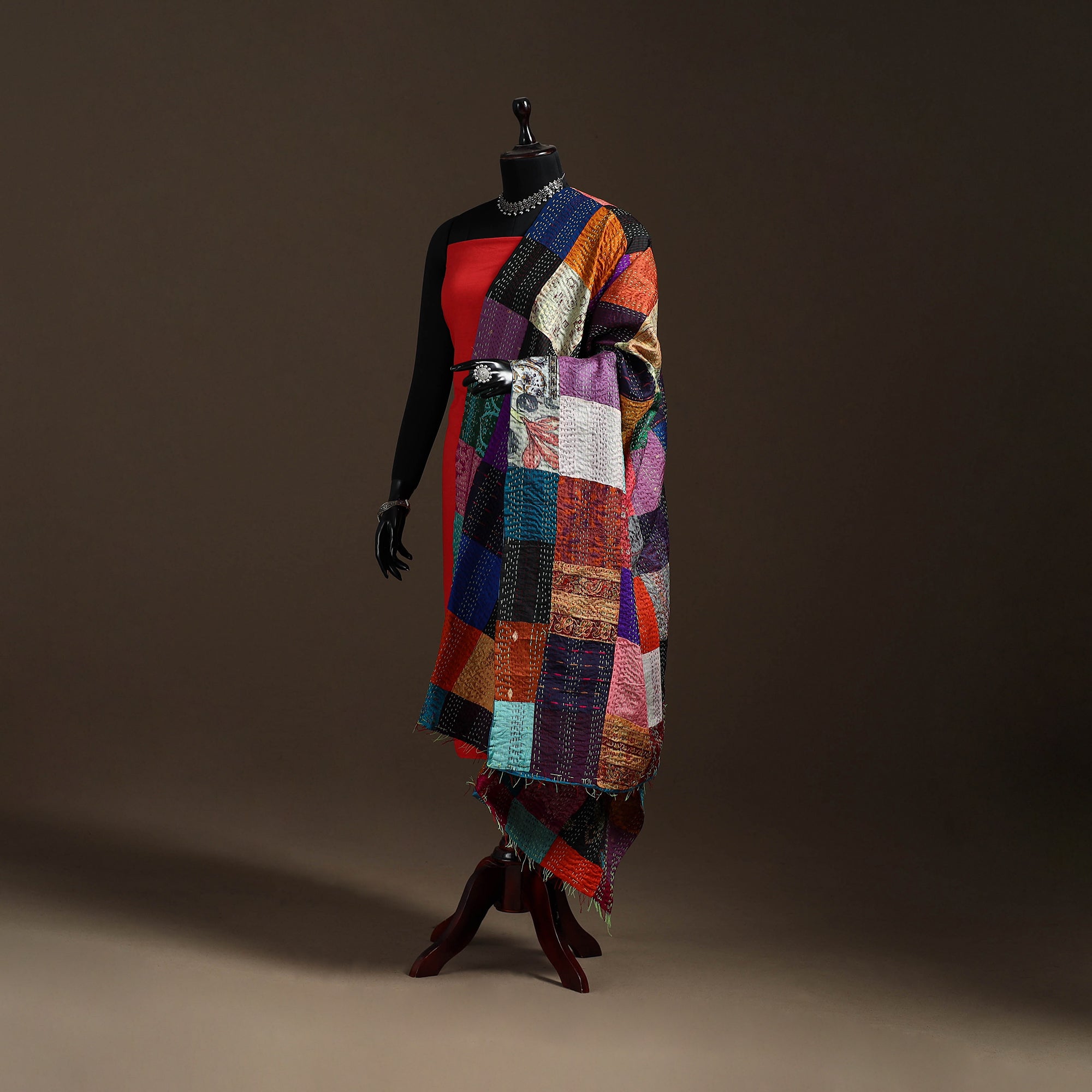 Multicolor - bengal hand embroidery patchwork reversible