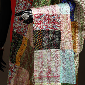 Multicolor - bengal hand embroidery patchwork reversible