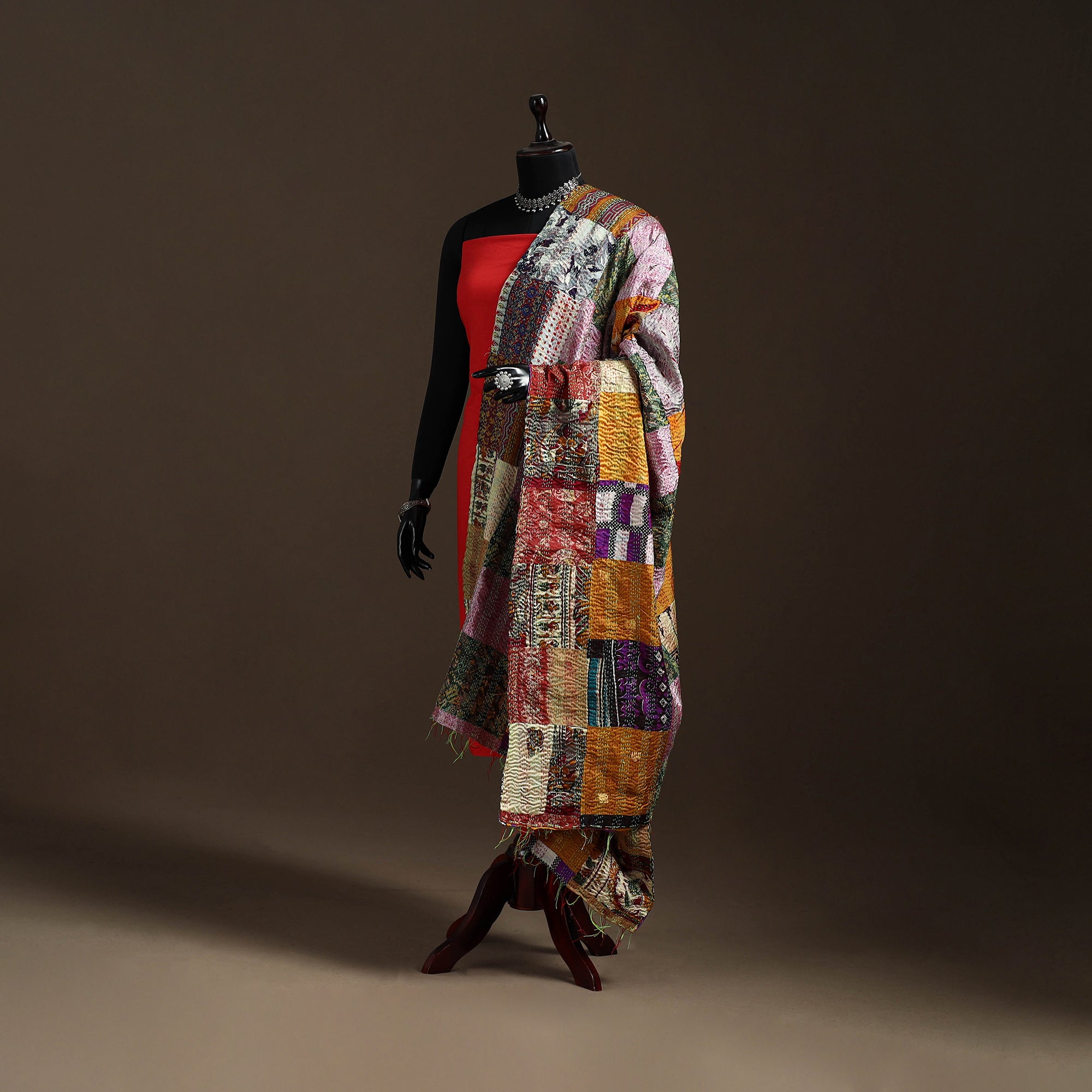 Multicolor - bengal hand embroidery patchwork reversible