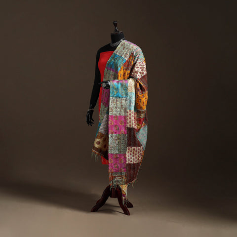 Multicolor - bengal hand embroidery patchwork reversible