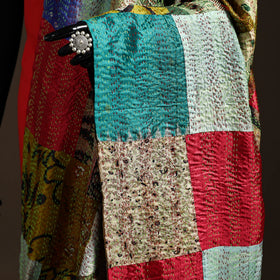 Multicolor - bengal hand embroidery patchwork reversible