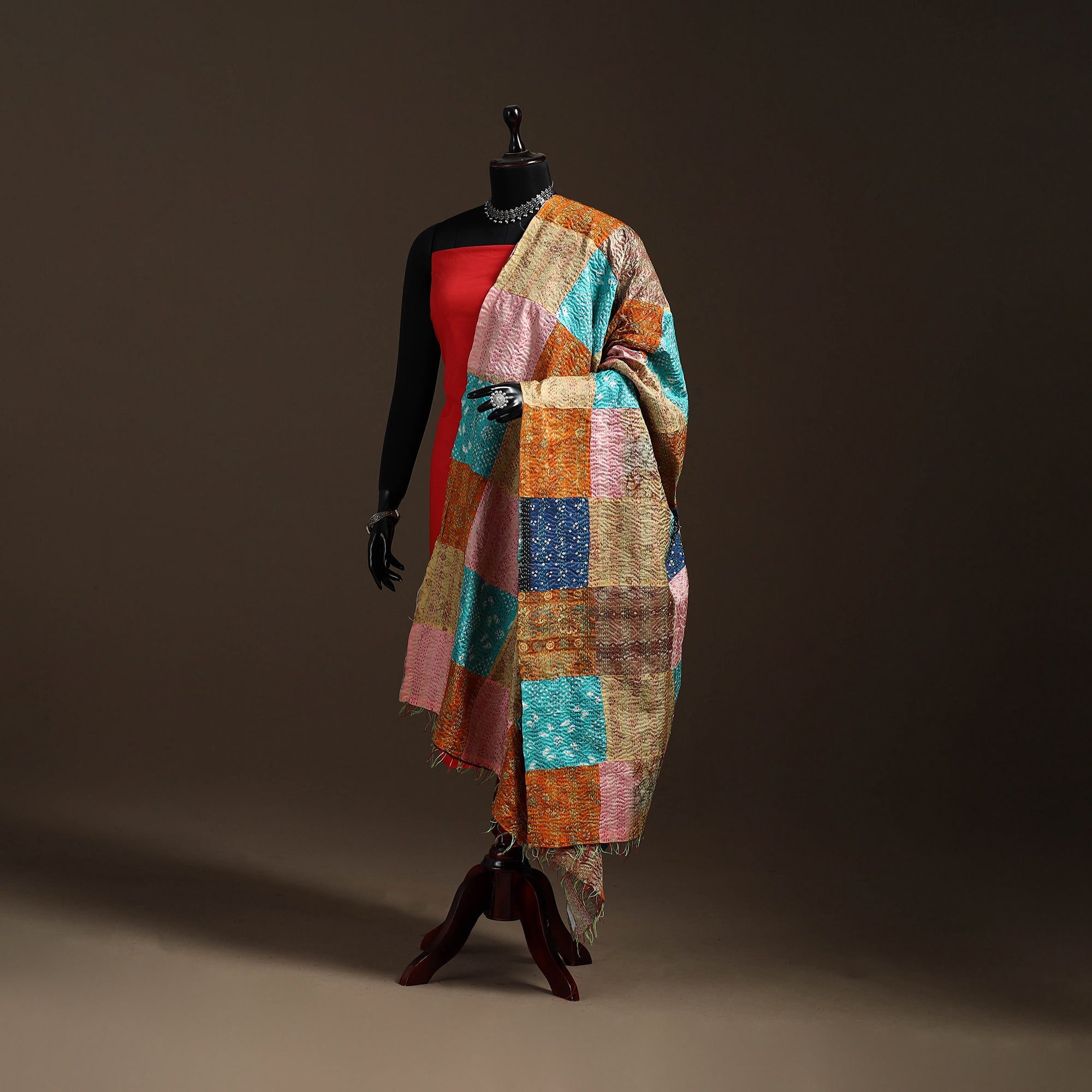 Multicolor - bengal hand embroidery patchwork reversible