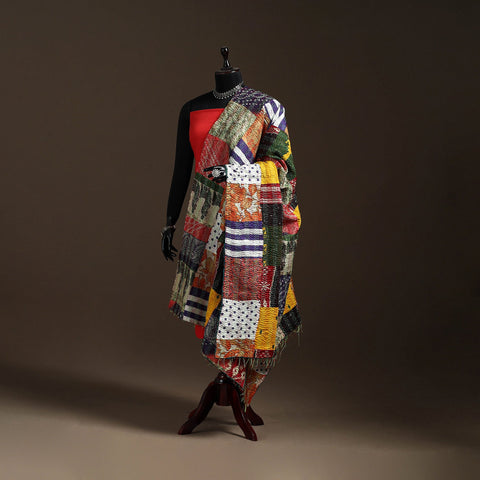 Multicolor - bengal hand embroidery patchwork reversible