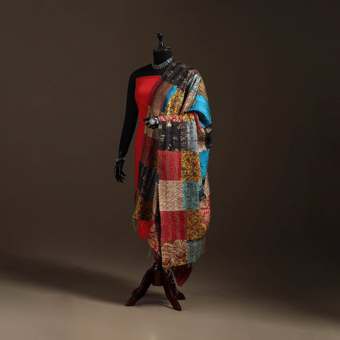 Multicolor - bengal hand embroidery patchwork reversible