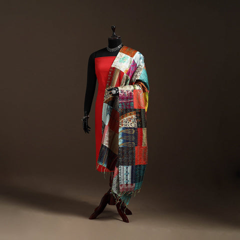 Multicolor - bengal hand embroidery patchwork reversible