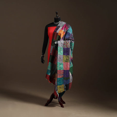 Multicolor - bengal hand embroidery patchwork reversible