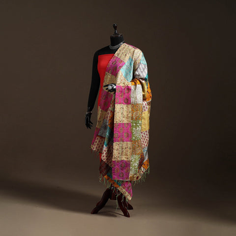 Multicolor - bengal hand embroidery patchwork reversible