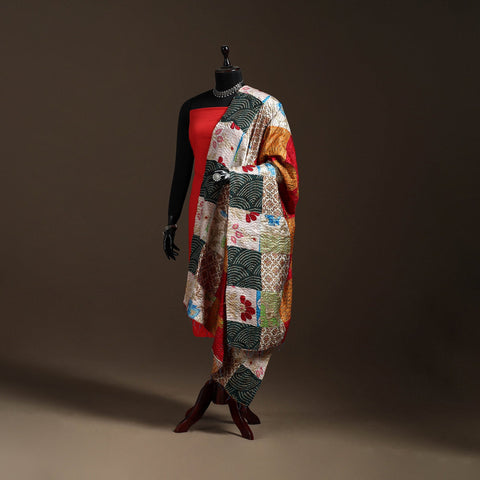 Multicolor - bengal hand embroidery patchwork reversible