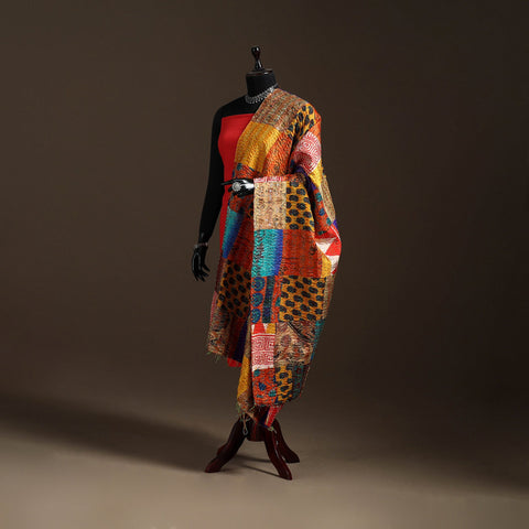 Multicolor - bengal hand embroidery patchwork reversible