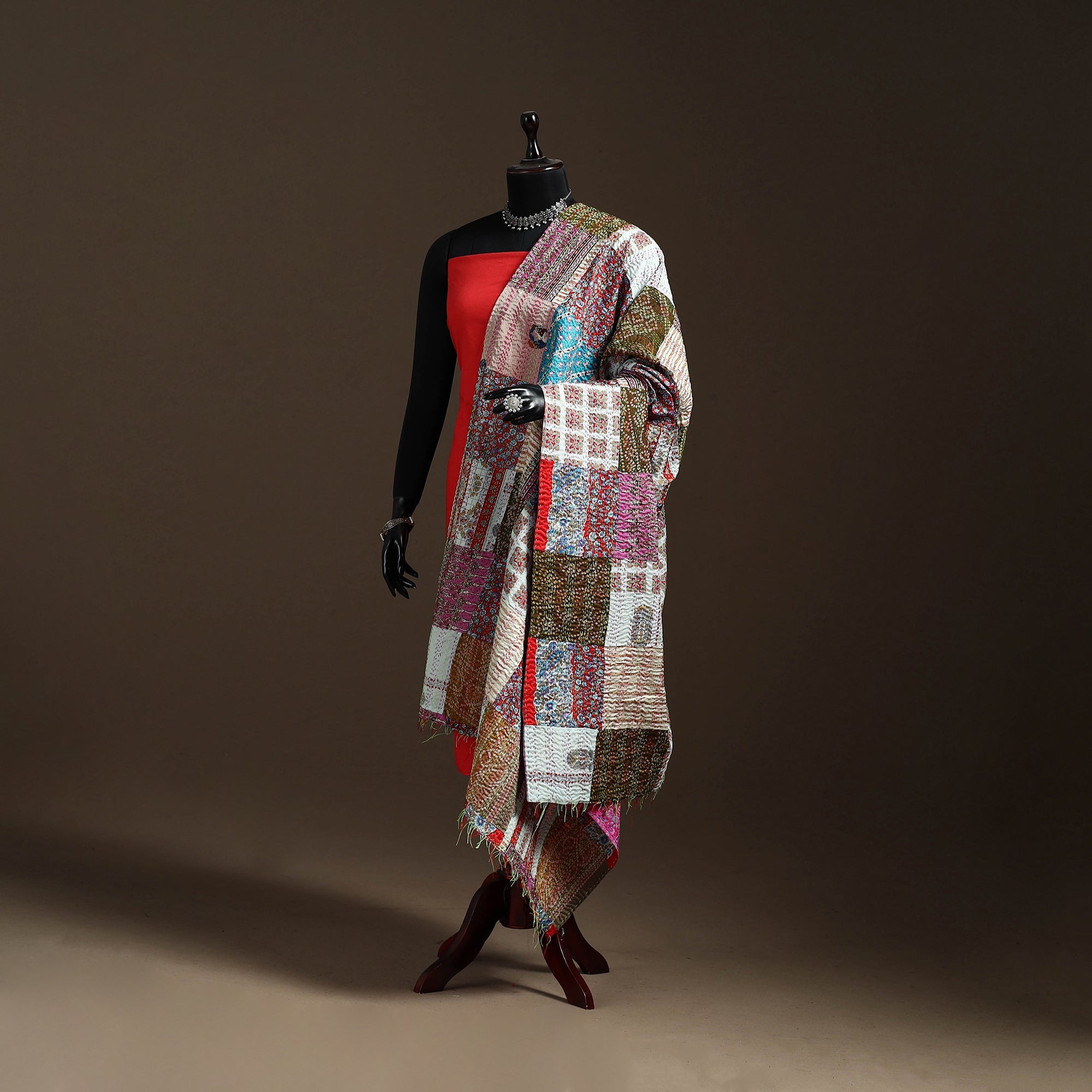 Multicolor - bengal hand embroidery patchwork reversible