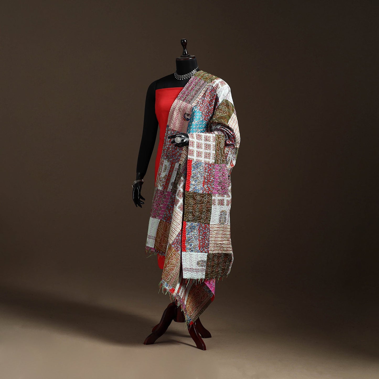 Multicolor - bengal hand embroidery patchwork reversible