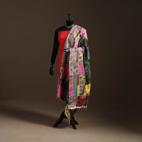 Multicolor - bengal hand embroidery patchwork reversible