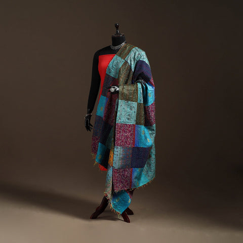 Multicolor - bengal hand embroidery patchwork reversible