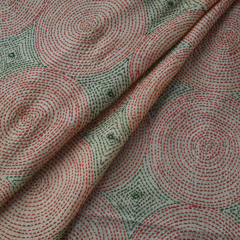Bengal hand embroidery pure tussar silk handloom kantha