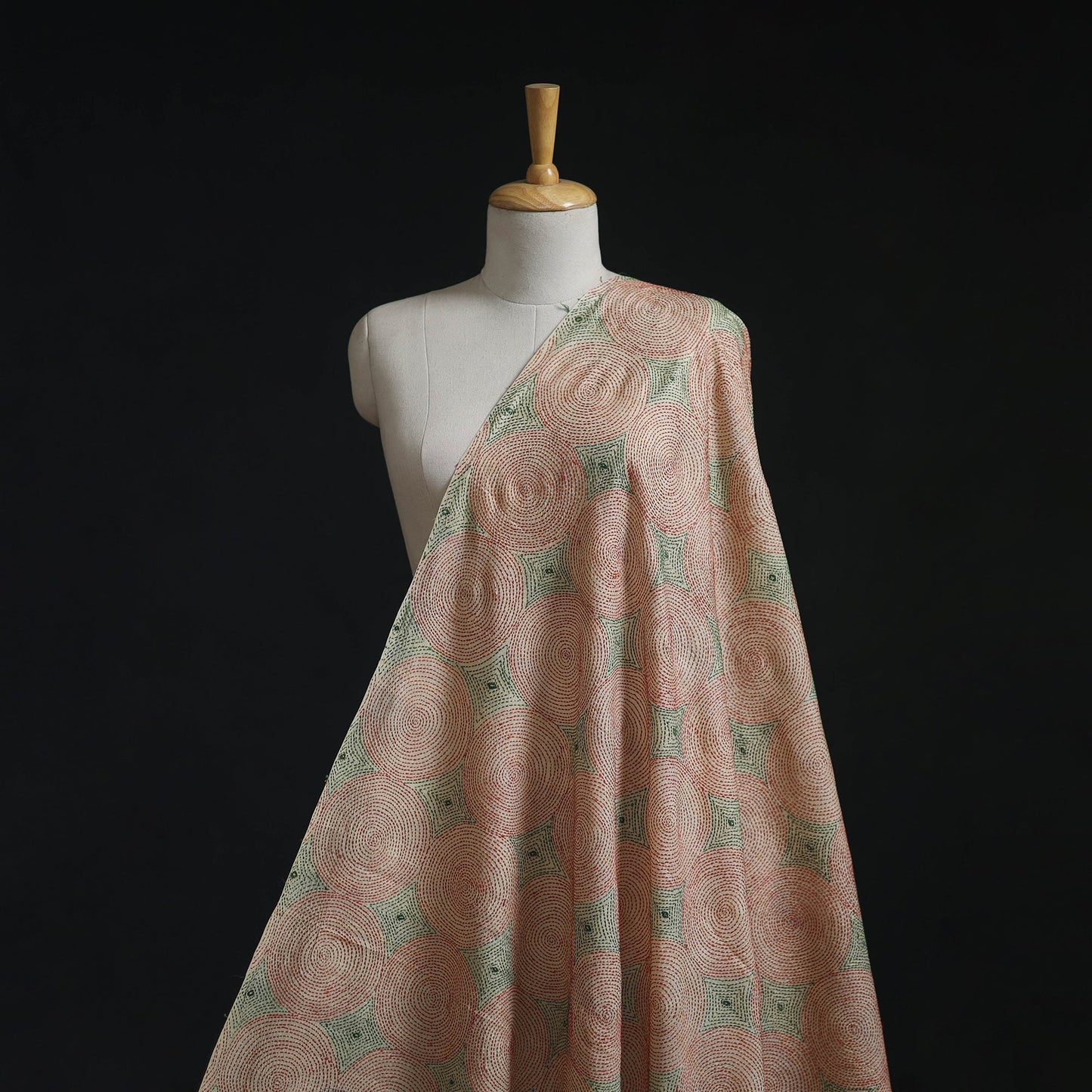 Bengal hand embroidery pure tussar silk handloom kantha