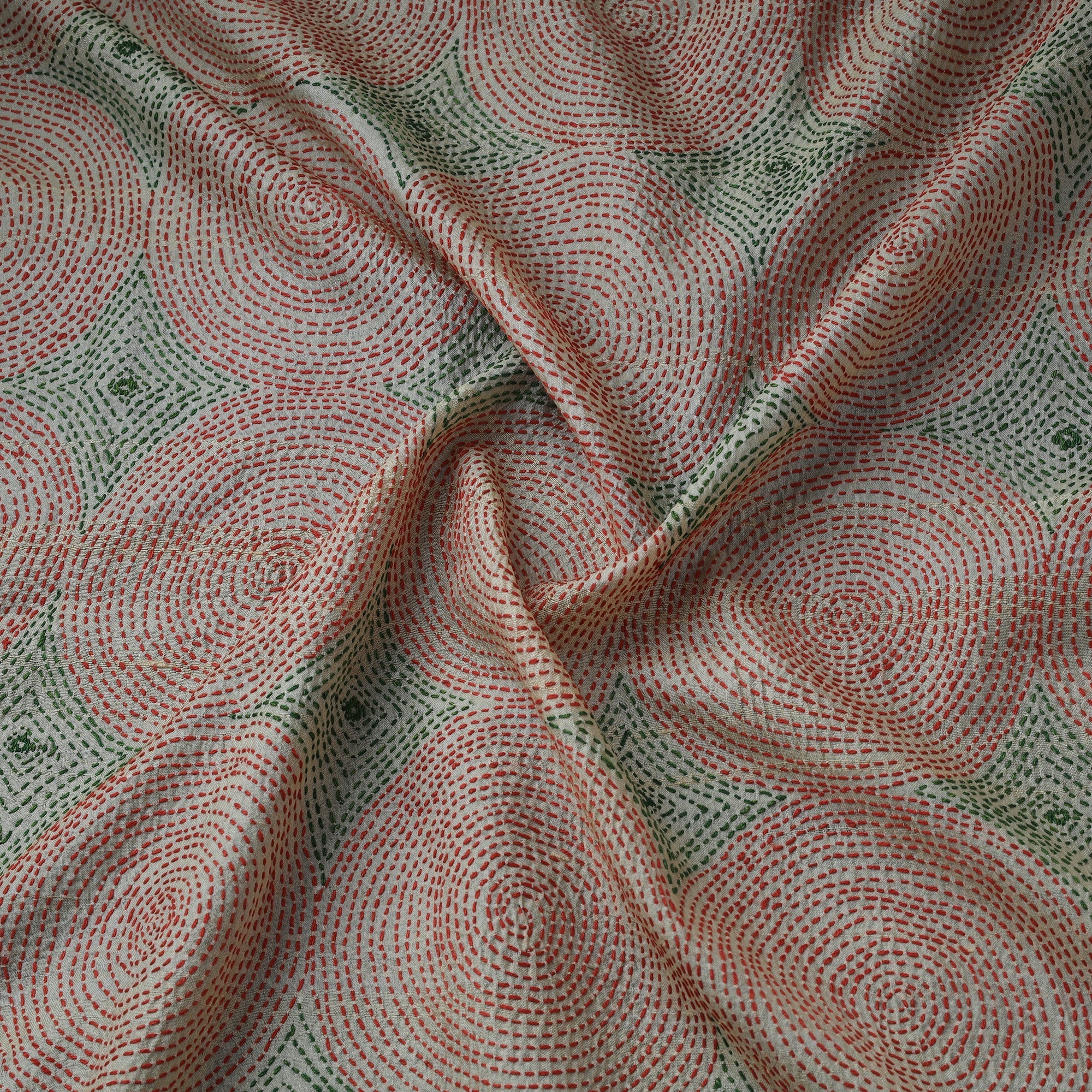 Bengal hand embroidery pure tussar silk handloom kantha