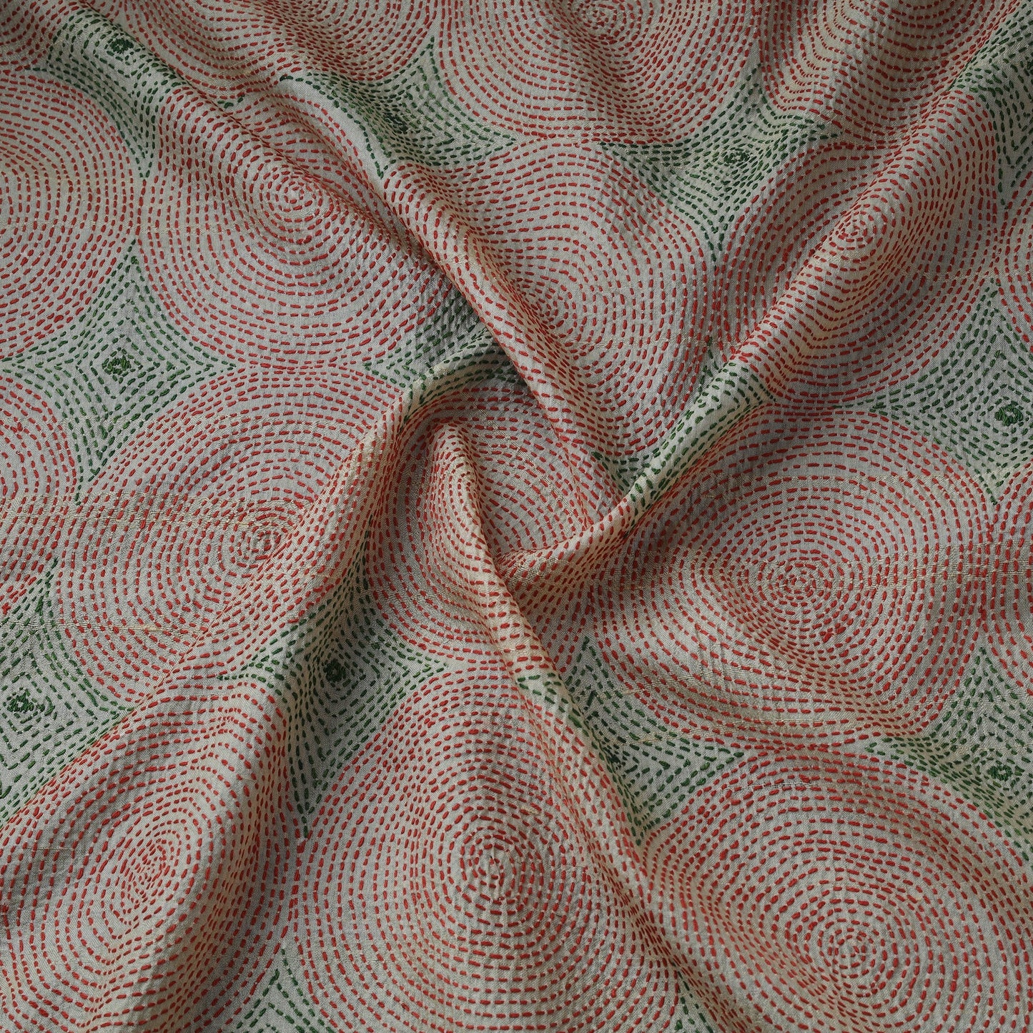 Bengal hand embroidery pure tussar silk handloom kantha