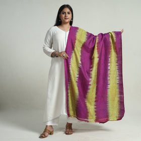 Multicolor - Bengal Kantha Embroidery Block Printed Silk Handloom Dupatta 12