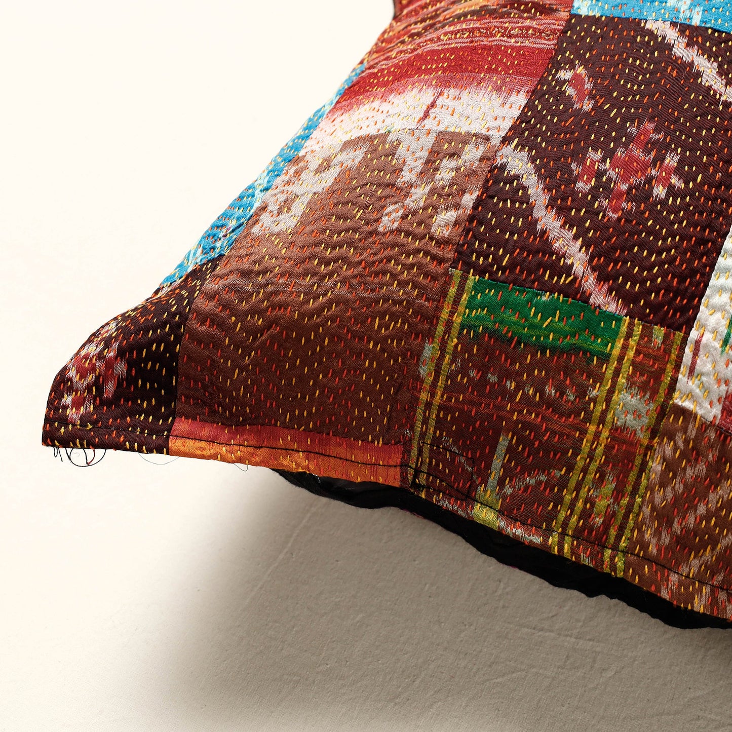  Bengal Kantha Embroidery Cotton Cushion Cover 18 