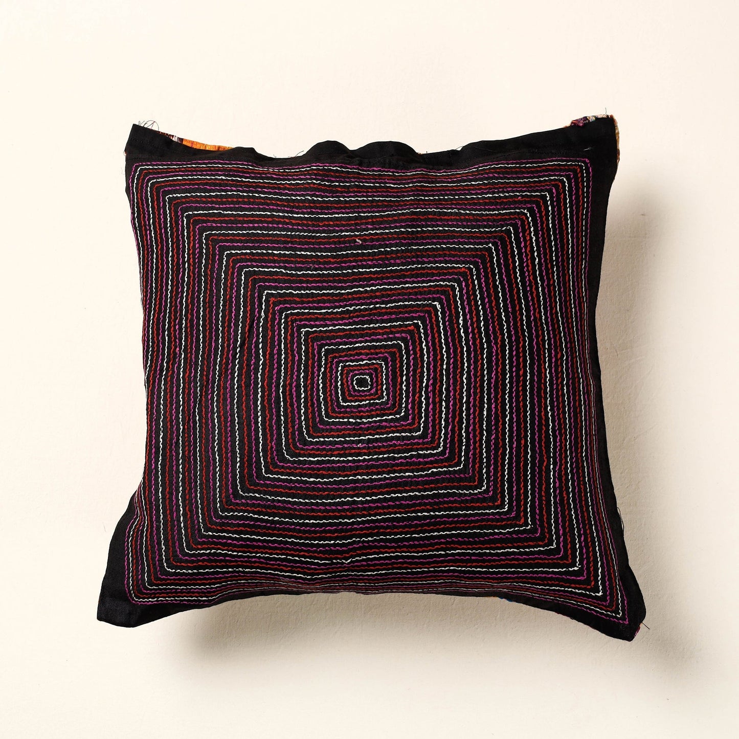  Bengal Kantha Embroidery Cotton Cushion Cover 18 