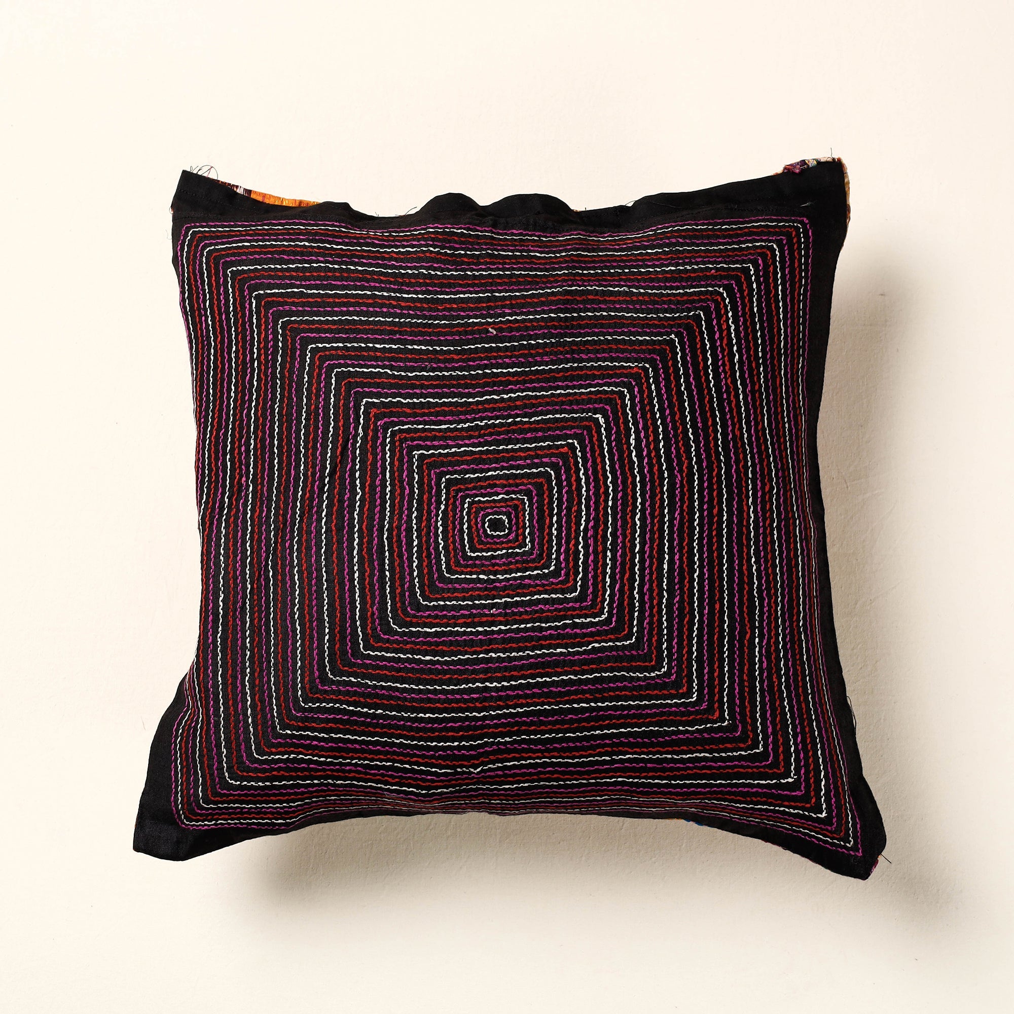  Bengal Kantha Embroidery Cotton Cushion Cover 18 