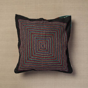  Bengal Kantha Embroidery Reversible Silk Cushion Cover 02 