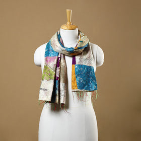 Multicolor - bengal kantha work reversible patchwork silk