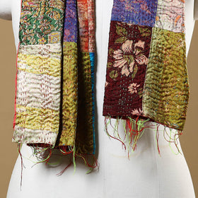 Multicolor - bengal kantha work reversible patchwork silk