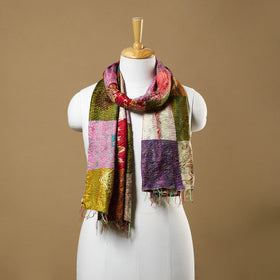 Multicolor - bengal kantha work reversible patchwork silk